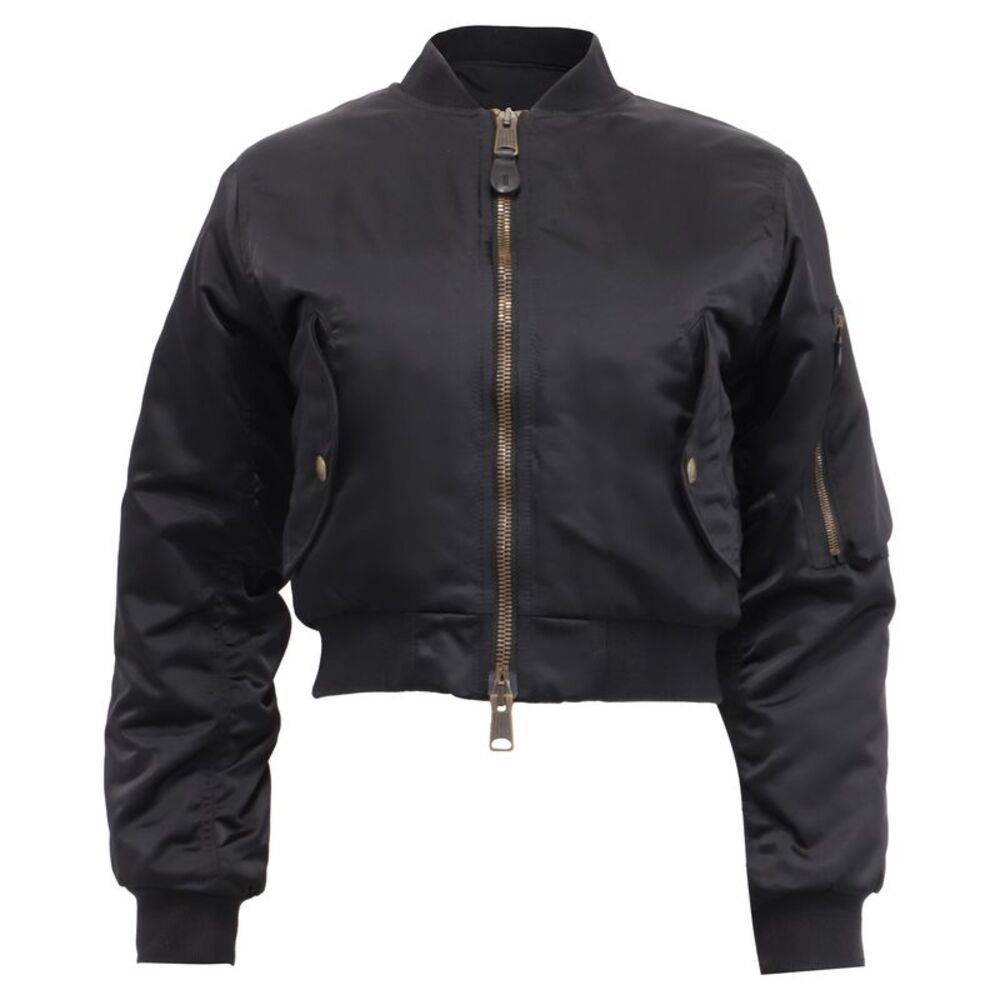 Balenciaga Shrunk Bomber Jacket in Black Polyamide